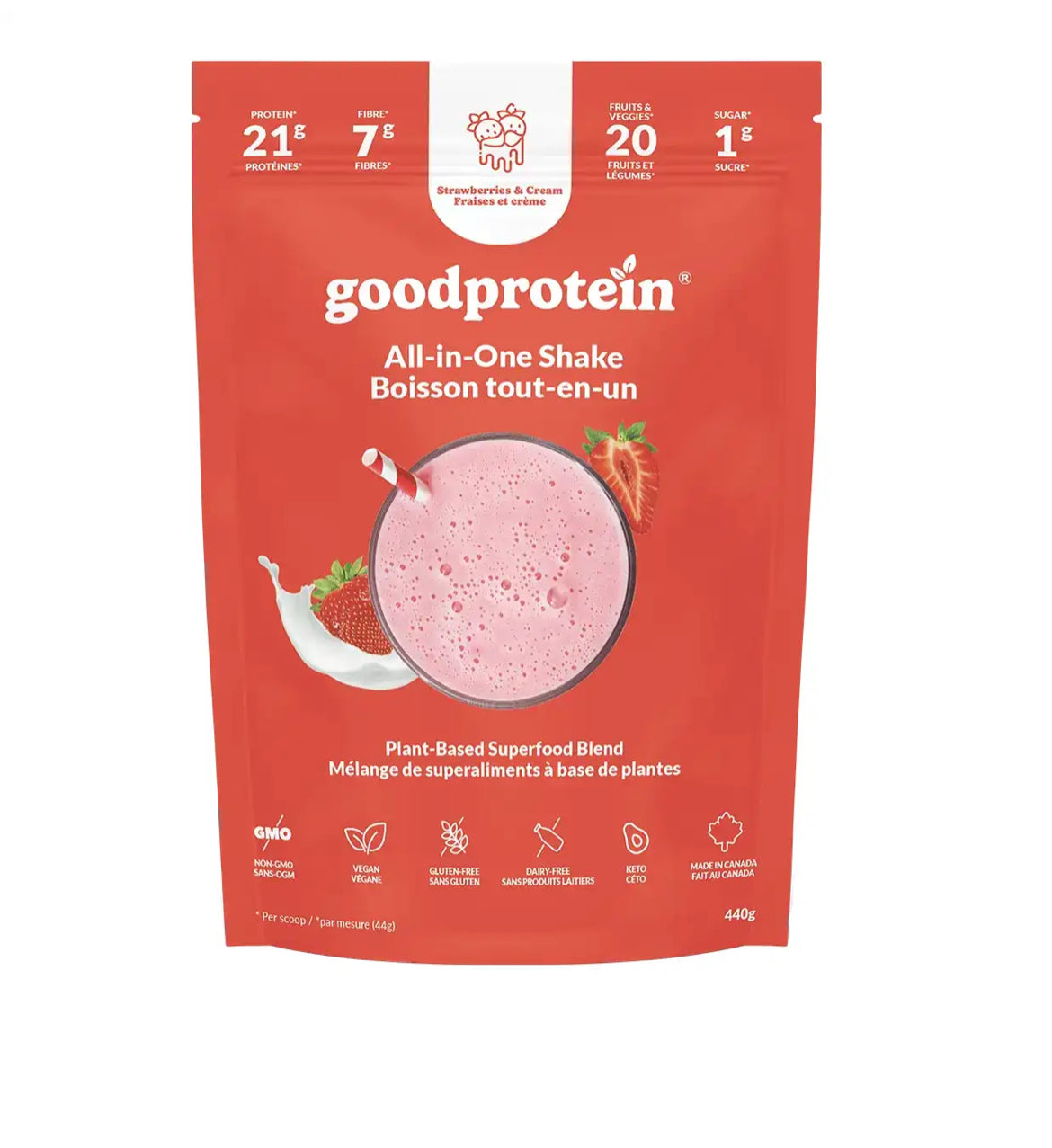 Good Protein All in one shake Strawberries & Cream 440 Grams