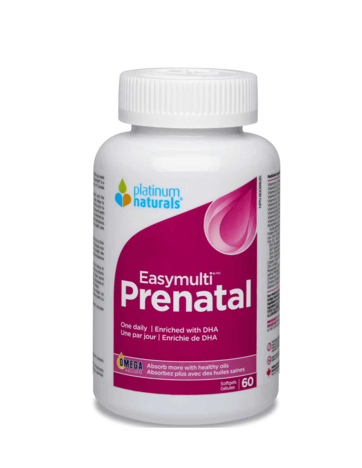 Platinum Naturals EasyMulti Prenatal 60 Softgels