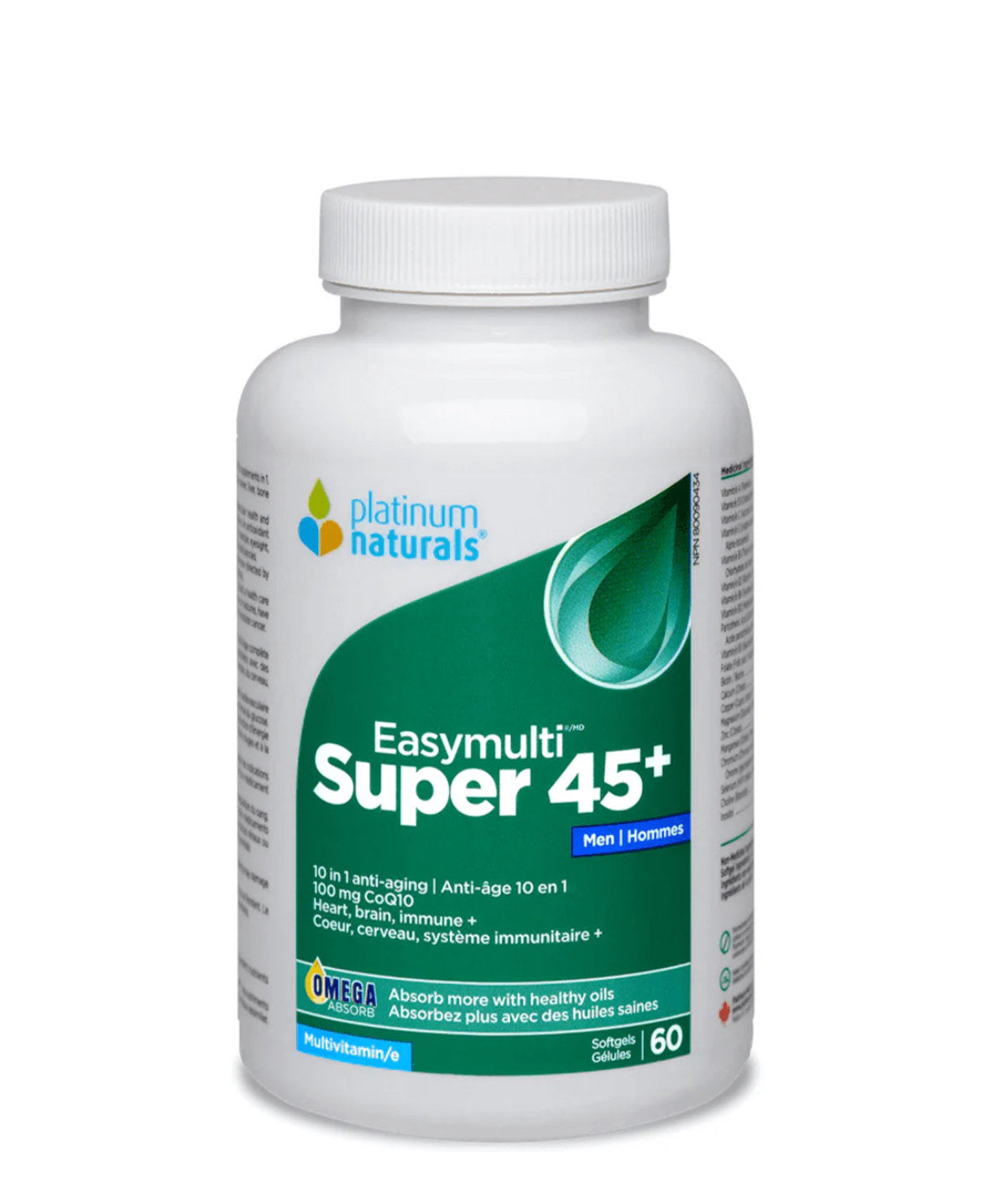 Platinum Naturals Easymulti Super 45+ Men 60 Softgels