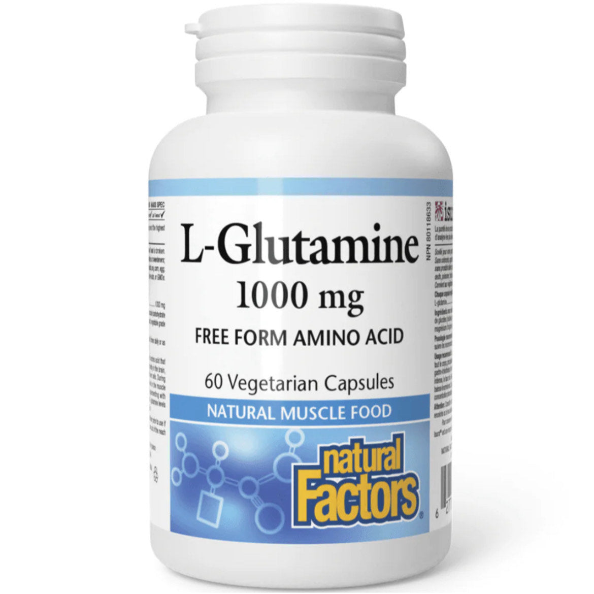 Natural Factors L-Glutamine 1000mg 60 Veggie Caps