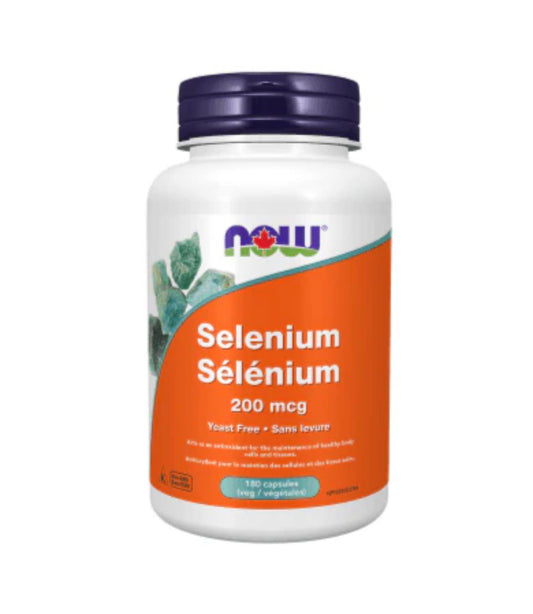 NOW Selenium 200 mcg Yeast Free 180 Veggie Caps