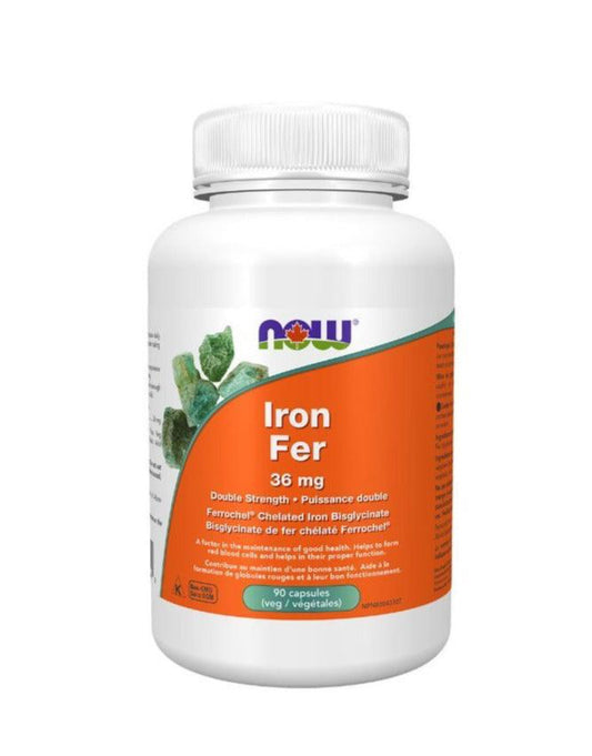 NOW Iron Bysglycinate 36 mg 90 Veggie Caps