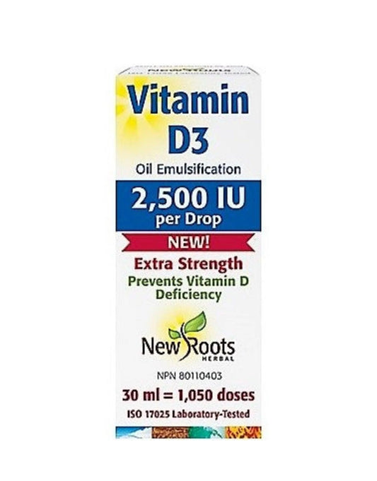 New Roots Vitamin D3 2500IU 30ml