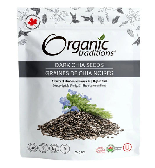 Organic Traditions Dark Chia Seeds 227G