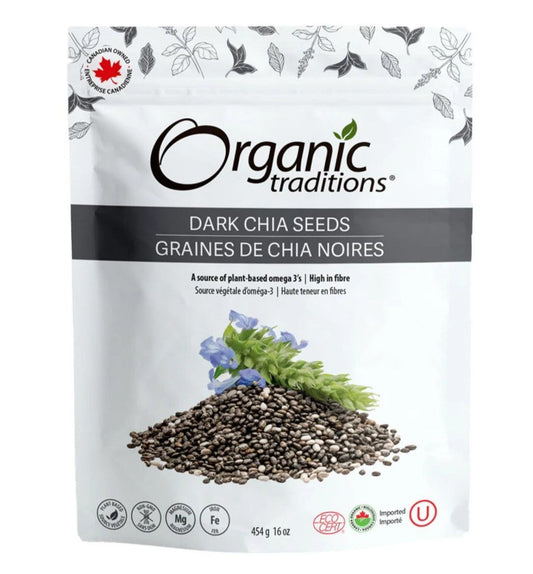 Organic Traditions Organic Dark Chia Seeds 454g