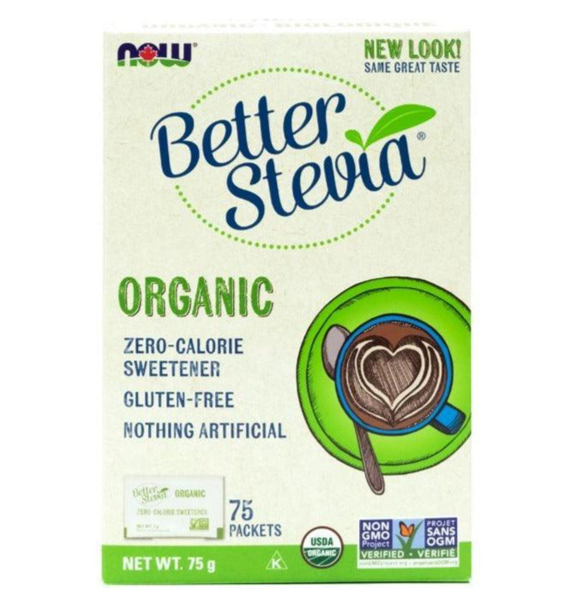 Now Foods, Organic, BetterStevia 75 Packs