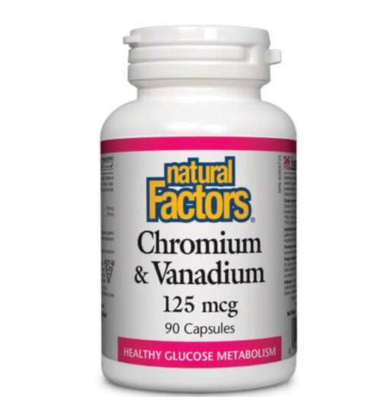 Natural Factors Chromium & Vanadium 125mcg 90 Capsules