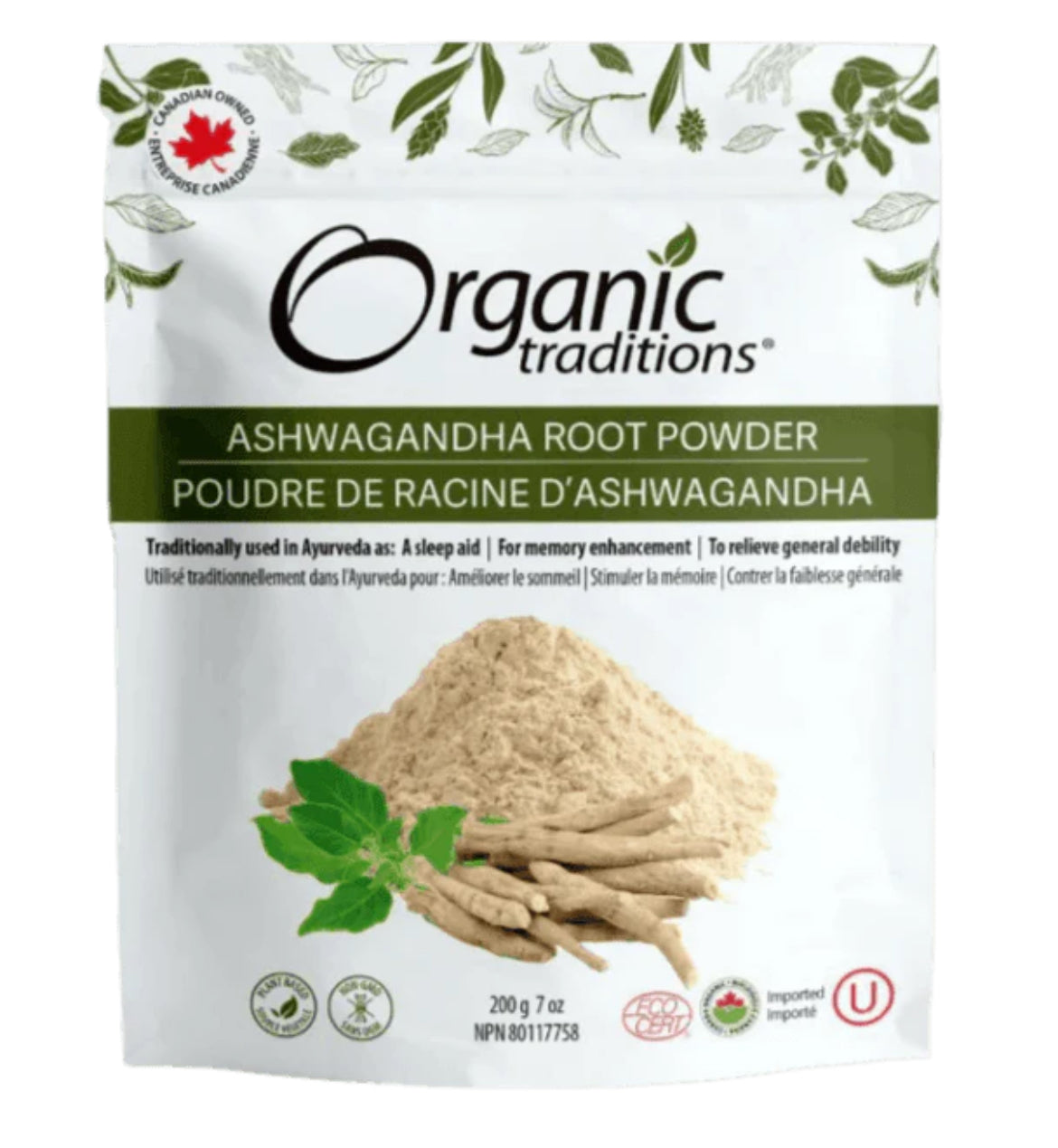 Organic Traditions Ashwagandha Root Powder 200G