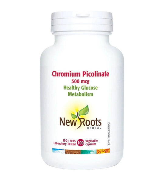 New Roots Chromium Picolinate 500 mcg 100 Veggie Caps