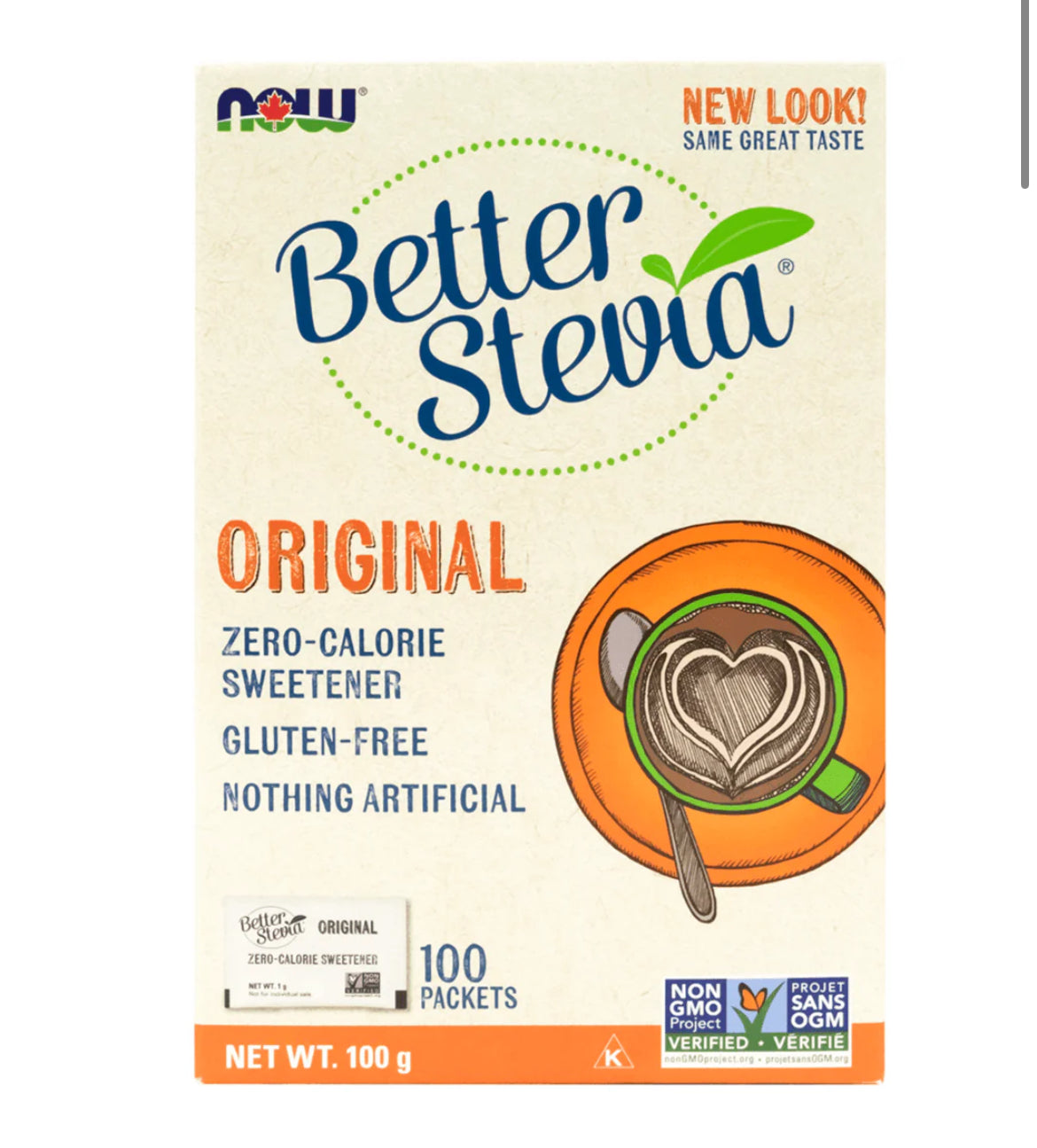 NOW Better Stevia Original 100 Packs