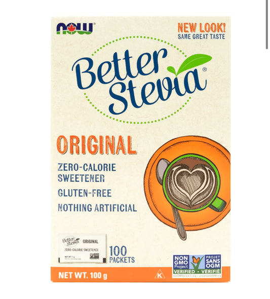 NOW Better Stevia Original 100 Packs