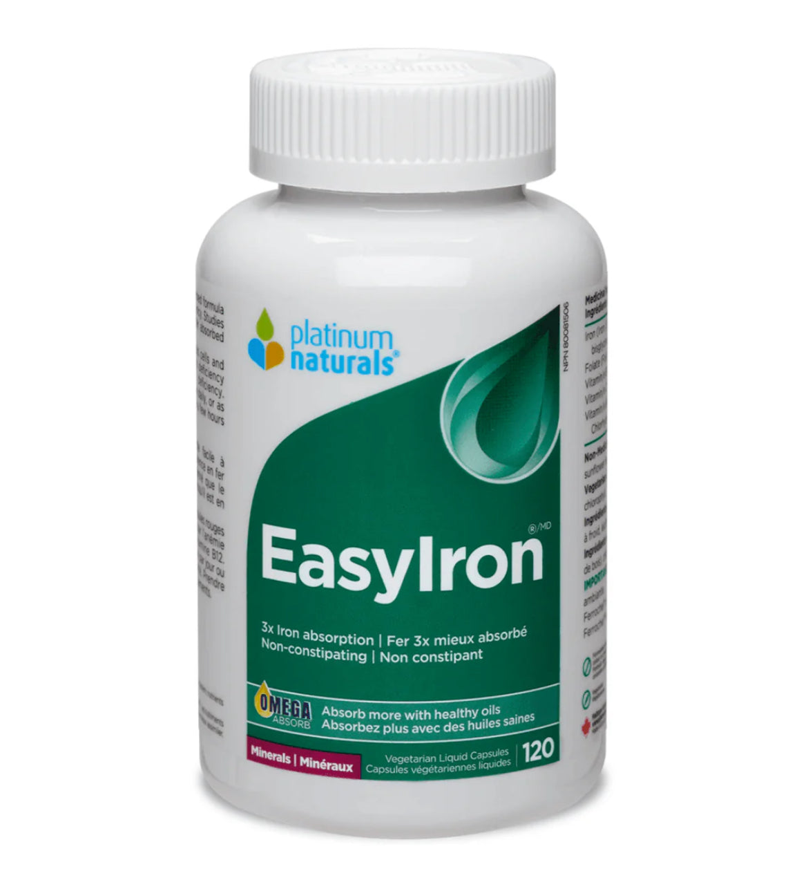 Platinum Naturals EasyIron 120 Veggie Caps