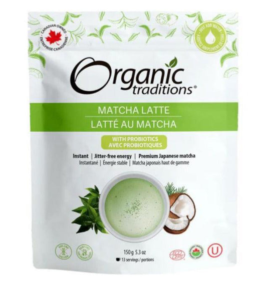 Organic Traditions Organic Matcha Latte With Probiotics 150g