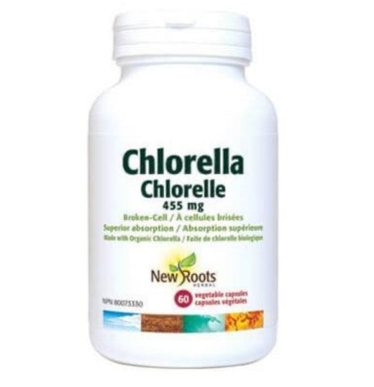 New Roots Chlorella 455mg 60 Veggie Caps