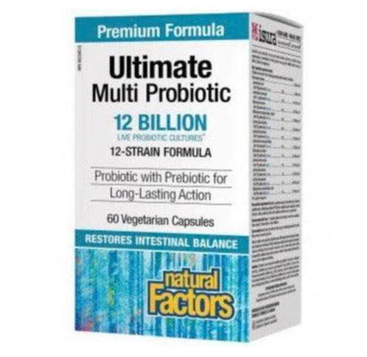 Natural Factors Ultimate Multi Probiotic 12 Billion 60 Veggie Caps