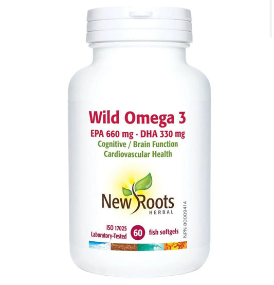 New Roots Wild Omega 3 EPA 660 mg DHA 330 mg 60 Softgels