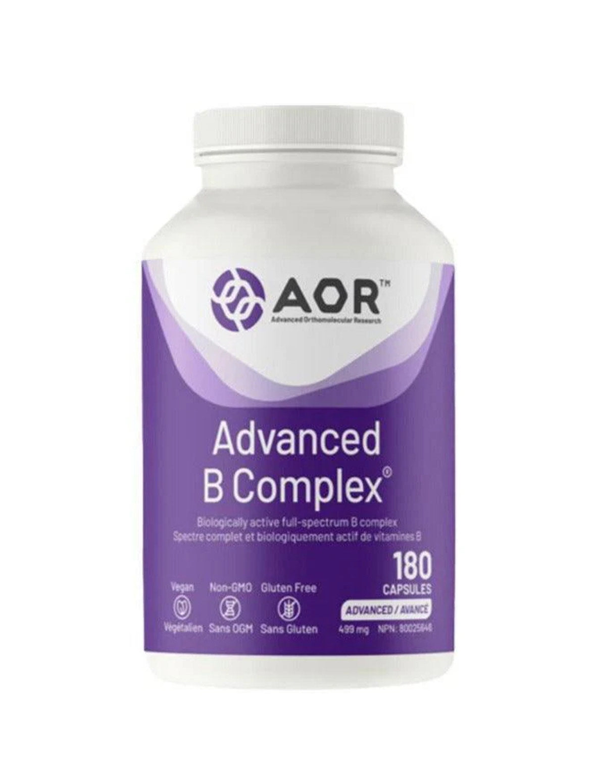 AOR Advanced B Complex 499mg 180 Capsules
