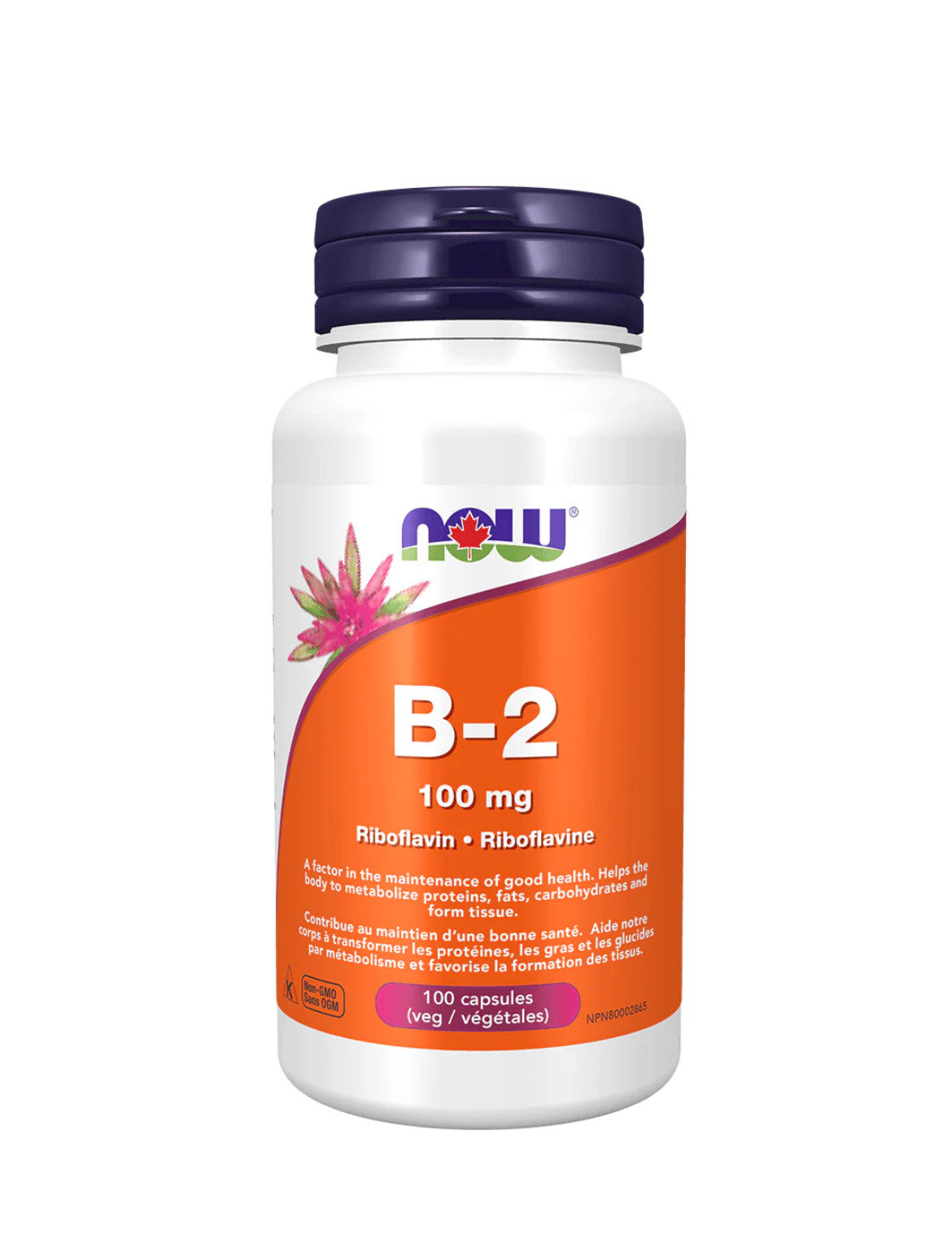 NOW Vitamin B-2 100mg 100 Veggie Caps