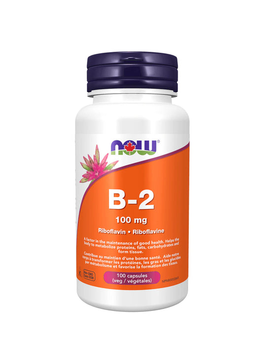 NOW Vitamin B-2 100mg 100 Veggie Caps