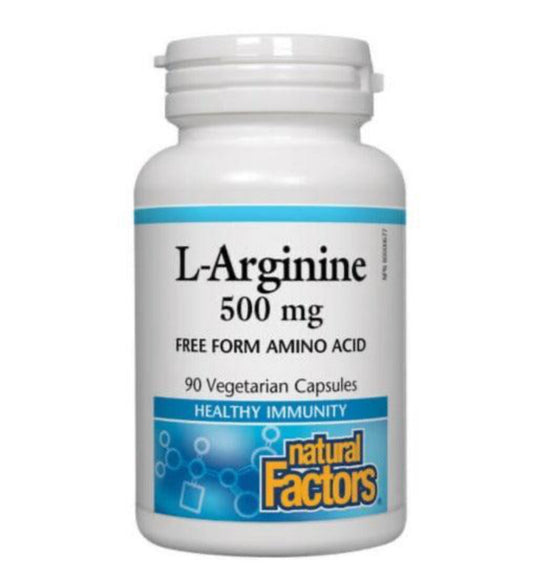 Natural Factors L-Arginine 500mg 90 Veggie Caps