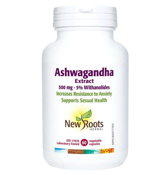 New Roots Ashwagandha Extract 500mg 60 Veggie Caps