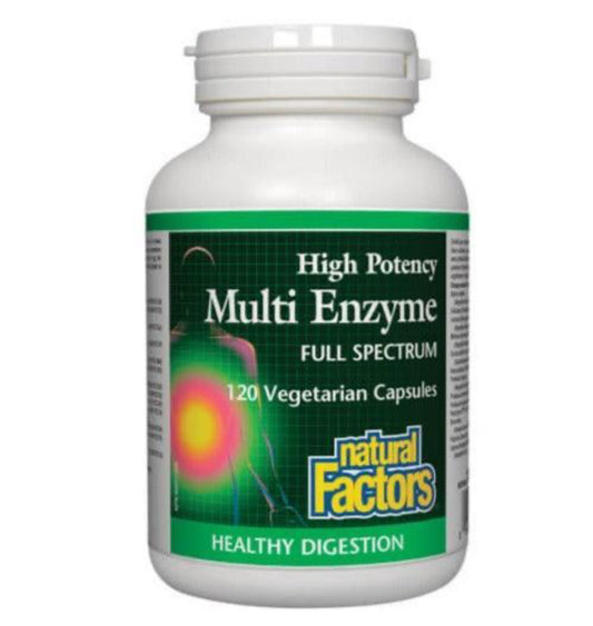 Natural Factors High Potency Multi Enzyme Full Spectrum 120 Veggie Caps