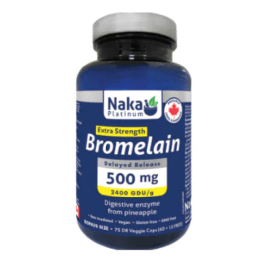 Naka Extra Strength Bromelain 500mg - 75 V-Caps