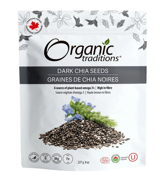 Organic Traditions Dark Chia Seeds 227G