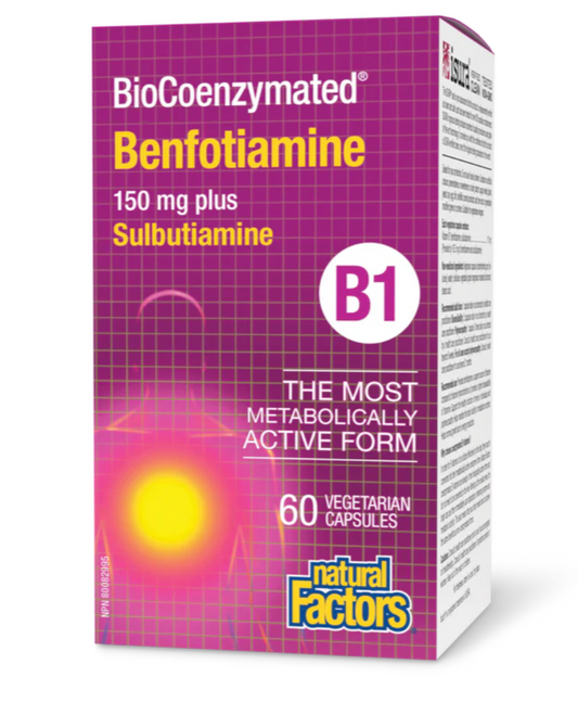 Natural Factors BioCoenzymated Benfotiamine 60 Veggie Caps