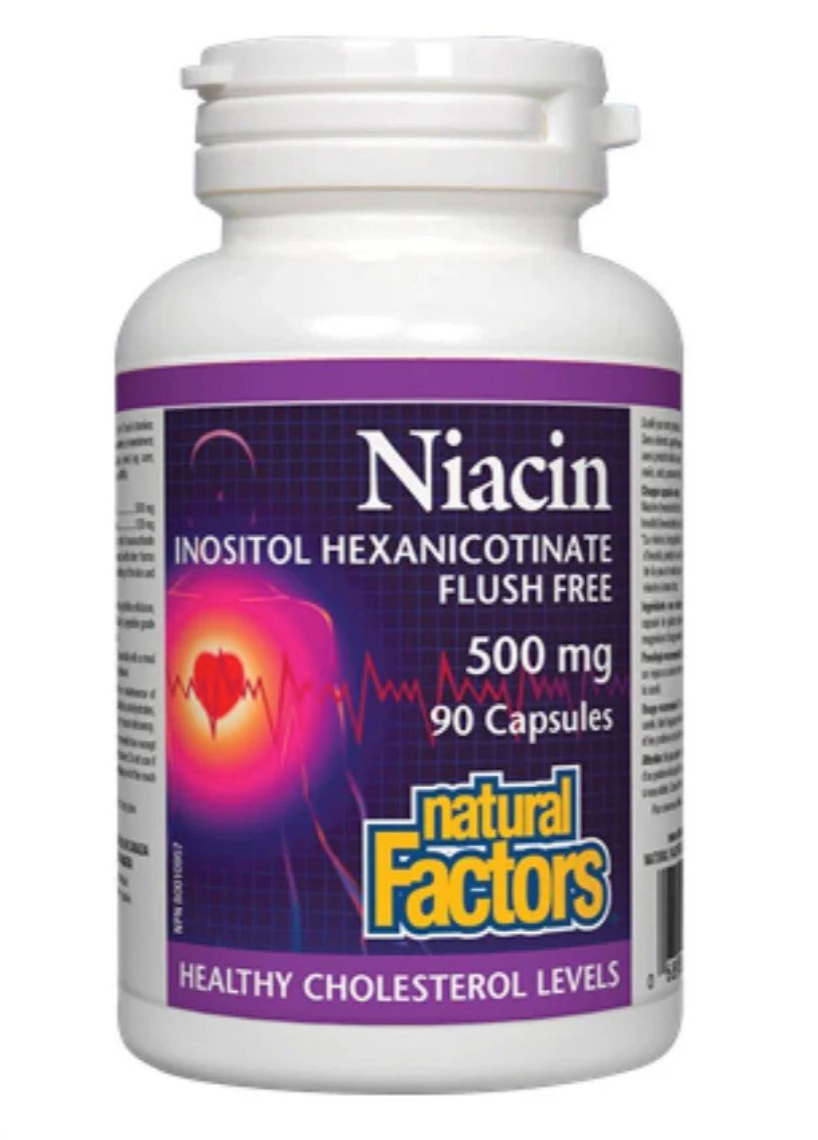 Natural Factors No Flushing Niacin 500MG 90 Caps