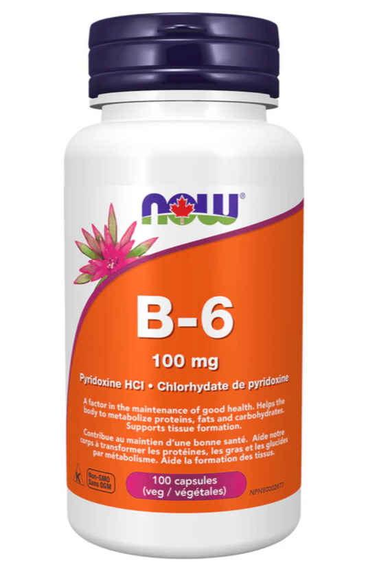 NOW B-6 100 mg 100 Veggie Caps
